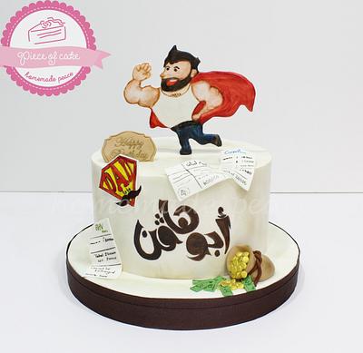 Super Dad to be cake - Cake by Piece of Cake-homemade peace