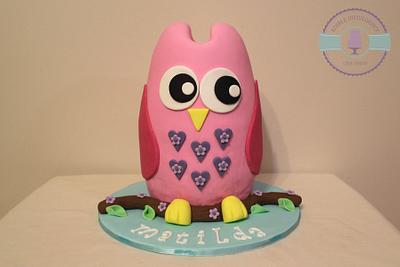Cute Owl Cake - Cake by Edible Indulgence