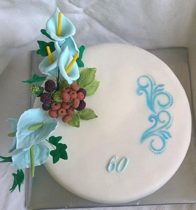 Blue birthday cake - Cake by Majjja19
