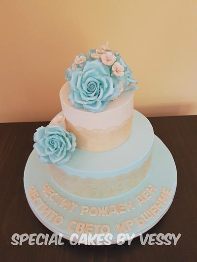 1st birthday cake - Cake by Vesi