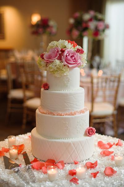 Simple Elegant Wedding Cake - Cake by LadyCakes