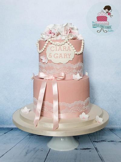 Blush Wedding Cake - Cake by Little Cake Fairy Dublin