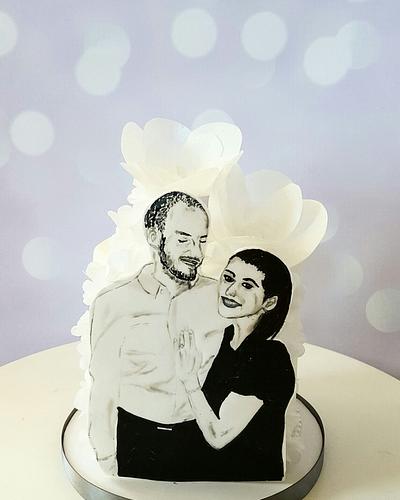 Hand painted portrait  - Cake by Piece O'Cake 