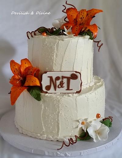 Tigerlily Wedding Cake - Cake by DevilishDivine