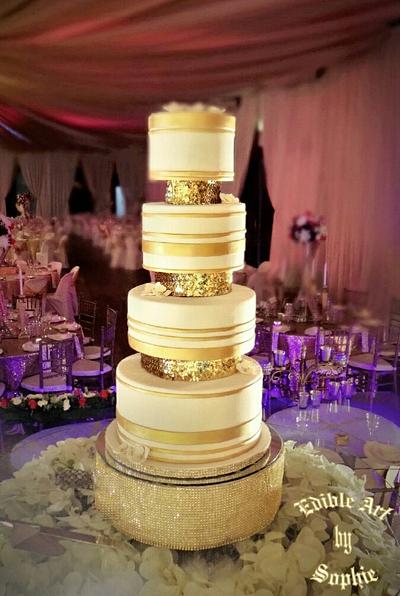 Gold lines - Cake by sophia haniff