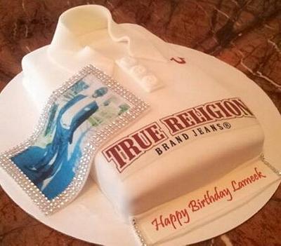 True Religion Polo Shirt cake w/ image - Cake by Teezy