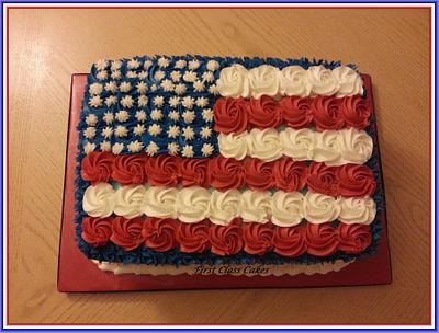 American Flag Cake - Cake by First Class Cakes