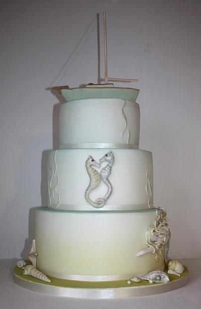 Seahorse underwater love - Cake by Happyhills Cakes