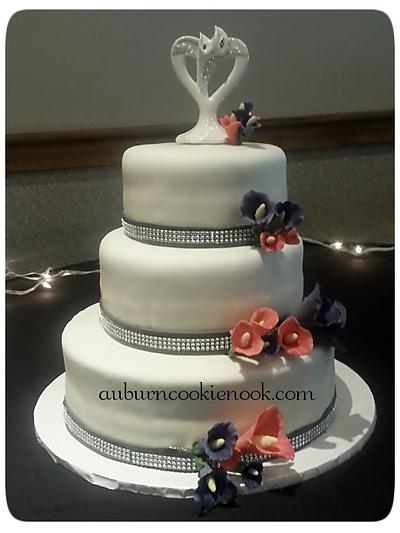 Cala Lily Wedding Cake - Cake by Cookie Nook