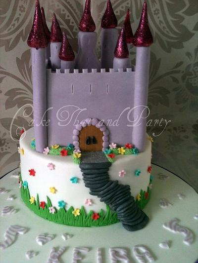 pretty castle two tier  - Cake by yvonne