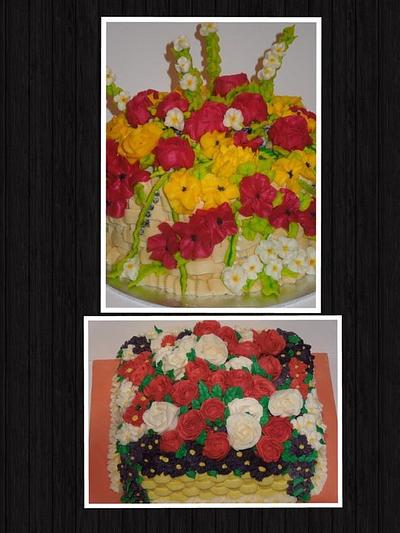 Buttercream flowers - Cake by Crescentcakes