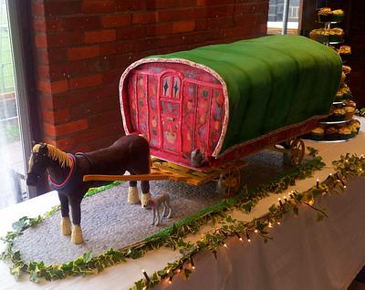 Romany Gypsy Wagon & Horse - Cake by Sarah Poole