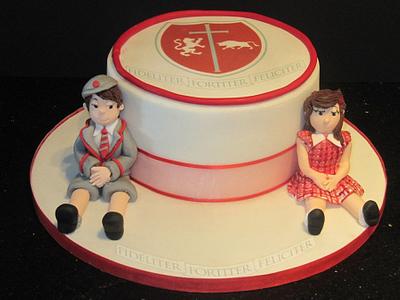 school days, donation cake  - Cake by d and k creative cakes