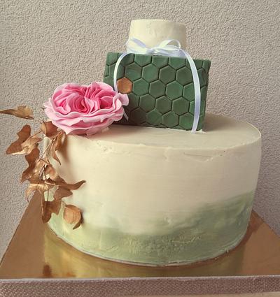 Green hexagon - Cake by ZuzanaHabsudova