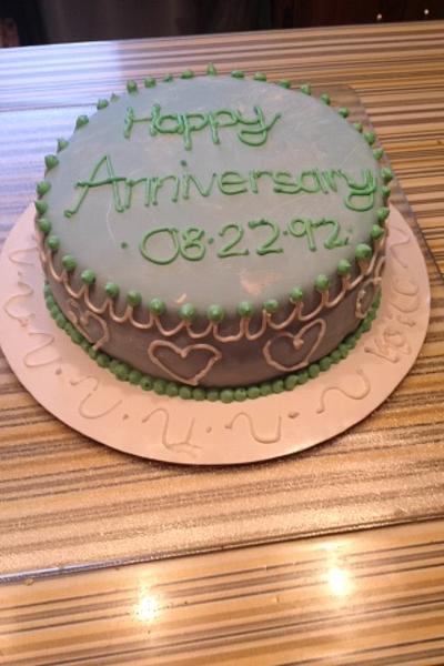 Parents Anniversary Cake 08.22.2014 - Cake by Katie A