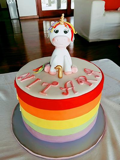 Unicorns and rainbows - Cake by Bakes by D