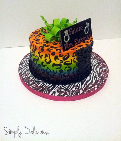 Neon Bachelorette - Cake by Simply Delicious Cakery