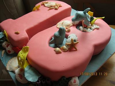 18th ocean themed cake - Cake by jen lofthouse