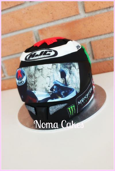 Tarta Casco Moto - Motorcycle helmet Cake - Cake by Sílvia Romero (Noma Cakes)