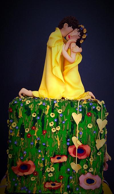 The Kiss - Gustav Klimt - Cake by Cakes by Pat