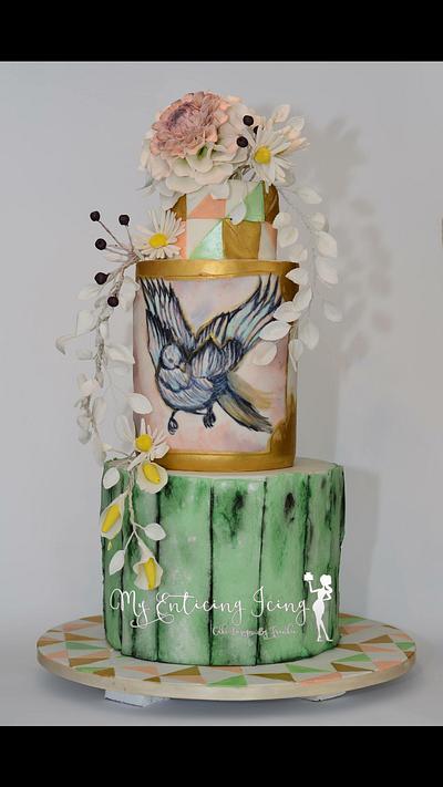 Weathered wood  - Cake by My Enticing Icing 