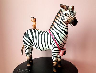 Zebra and Meercat - Cake by Joonie Tan