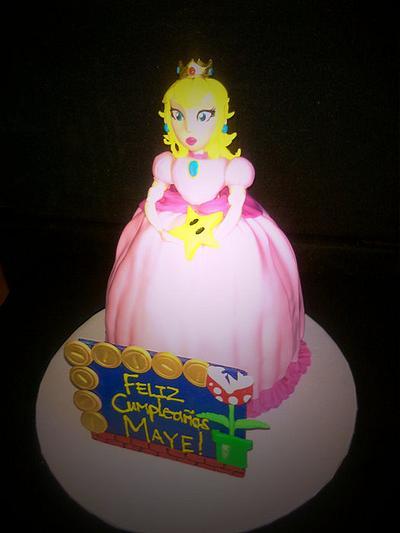 Princess Peach cake  - Cake by Crys 