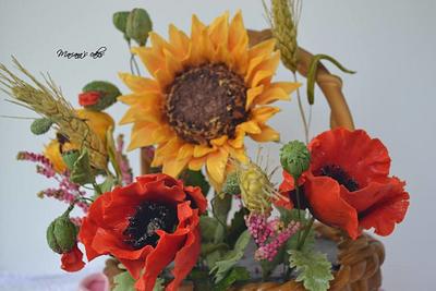 basket of wild flowers - Cake by mariana