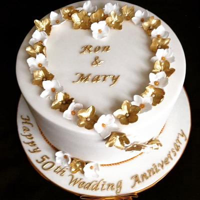 Golden wedding anniversary - Cake by Andrea 