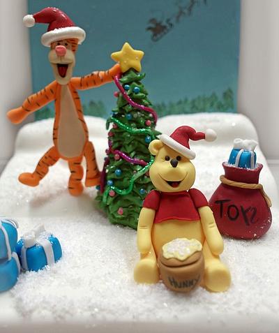 Bake a Christmas Wish.....Winnie the Pooh and Christmas too ♥♥ - Cake by Lisa Wheatcroft