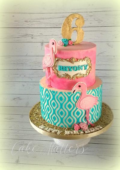 Flamingo Golden Birthday - Cake by CakeMatters