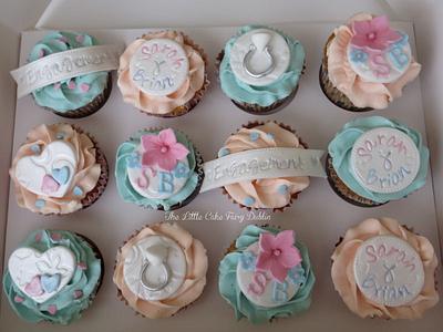 Engagement Cupcakes - Cake by Little Cake Fairy Dublin