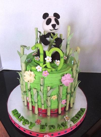 Panda Bear and his bamboo shoots - Cake by Fun Fiesta Cakes  
