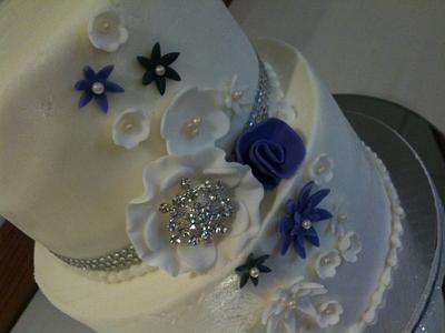 Purple Sparkle Wedding Cake - Cake by Laura