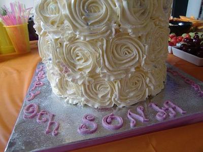rainbow rosette cake - Cake by Bespoke Cakes