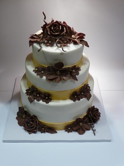 Chocolate flowers - Cake by Marcia Hardaker