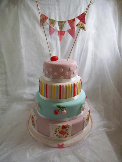 Cath Kidston inspired Wedding Cake - Cake by Môn Cottage Cupcakes