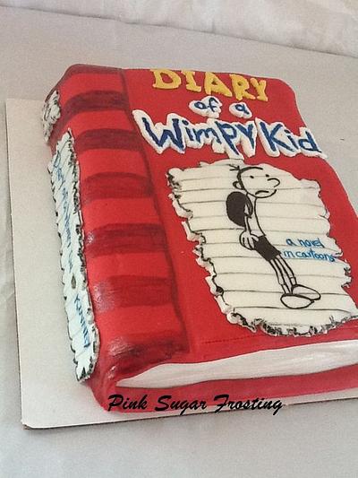 DIARY OF WIMPY KIDS  - Cake by pink sugar frosting