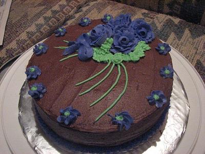 My first buttercream rose cake - Cake by Tamara Bemiss