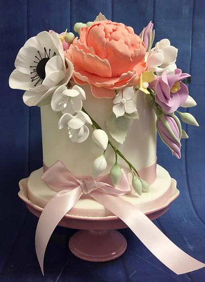 Blooms and Colour - Cake by The Daisy Cake Company