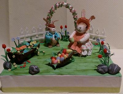 Easter in garden - Cake by CRISTINA