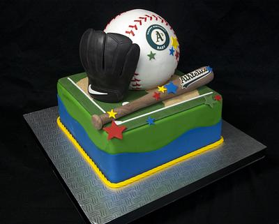 Baseball Fan Cake - Cake by Cybele Sugar Artist