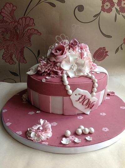 White and Pink Bloom - Cake by LittleDzines