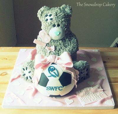teddy and footy  - Cake by The Snowdrop Cakery