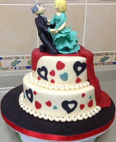 Dancing Couple Anniversary Cake - Cake by MariaStubbs