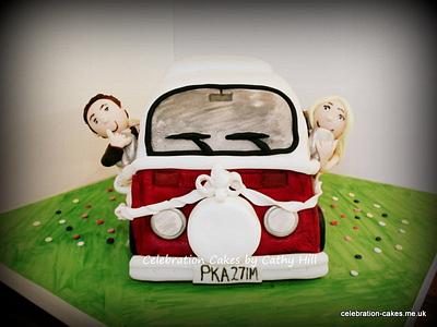 Campervan Wedding Cake!  - Cake by Celebration Cakes by Cathy Hill