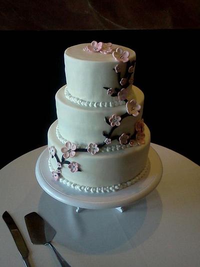Cherry Blossom Wedding Cake - Cake by Amanda