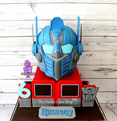 Transformers OPTIMUS PRIME 3D HELMET Cake - Cake by Violet - The Violet Cake Shop™