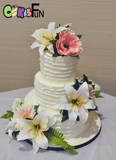 Star Lilly Wedding Cake - Cake by Cakes For Fun