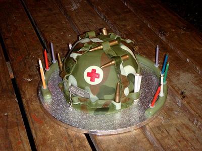 Army Helmet - Cake by Lesley Wright